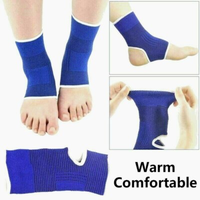 Knöchelstütze Bandage Bein Arthritis Verletzung Fitnessstudio Ärmel elastische Bandage Wickel x 2