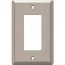Style Selections W45065-SN Satin Nickel Simple Square Single GFCI Wall Plate