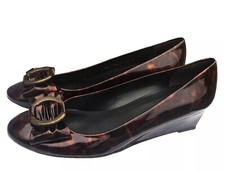 Stuart Weitzman Shiny Animal Print Low Heel Buckle 10M MW 66817