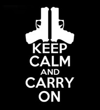 Keep Calm And Carry On Dual Pistols Decal Window Vehicle Stickers White 9 Keep Calm And Carry On Dual Pistols Decal Window Vehicle Stickers White 9