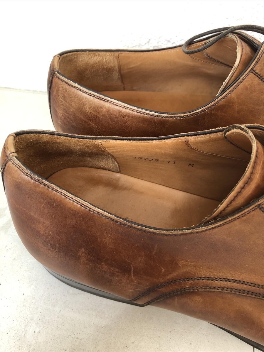 Magnanni Romelo Cognac Mens Sz 11M Lace Up Apron Toe Derby  display picture 3