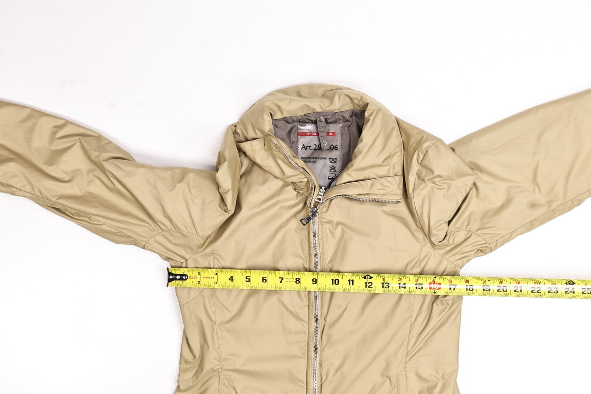 PRADA Jacket Size EU 42 Womens Beige Lined Polyethylene | eBay