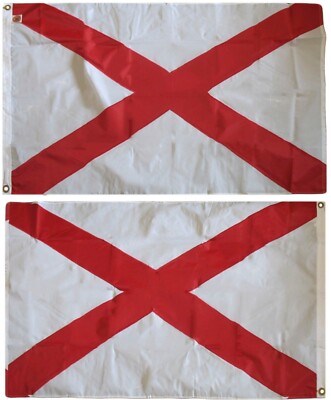 Bandiera Dell'Alabama 3x5 Piedi, Doppia Faccia, In Poliestere 100%, Cucita, Per Esterno E Interno, Colori Multicolore