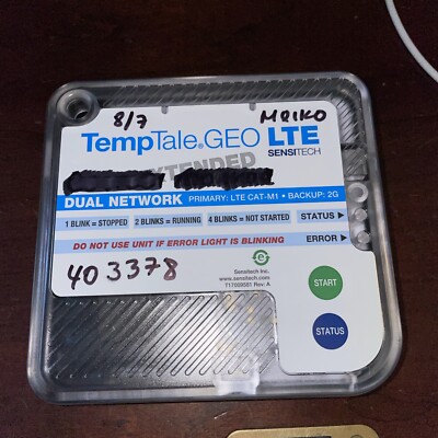 Sensitech Temptale Geo LTE Cat-M1 Real-Time Temp Monitor
