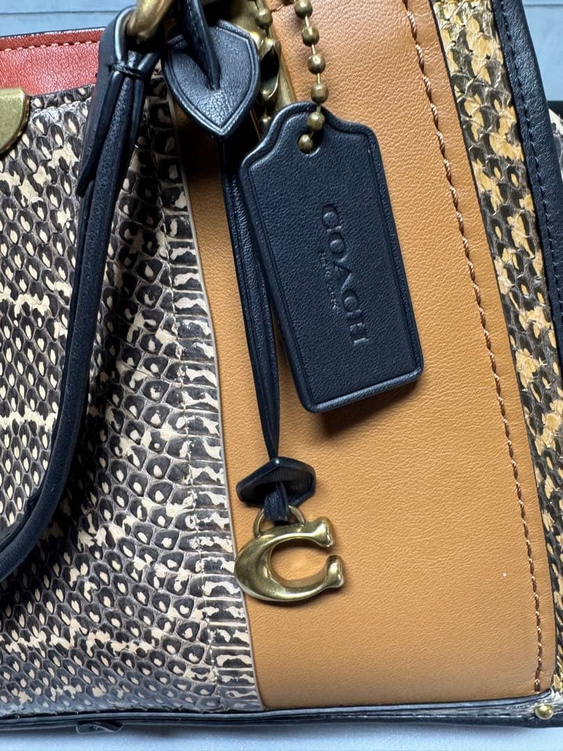 COACH Dreamer Python Snake Pattern Handbag Color … - image 8