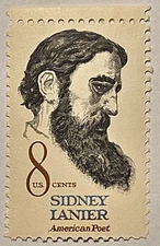 USA 1972 Sidney Lanier, American Poet, 8-Cents MINT Stamp, #1446, FAST SHIPPING 
