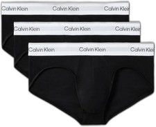 Calvin Klein men  s icon cotton stretch hip briefs 3 Pack in Black