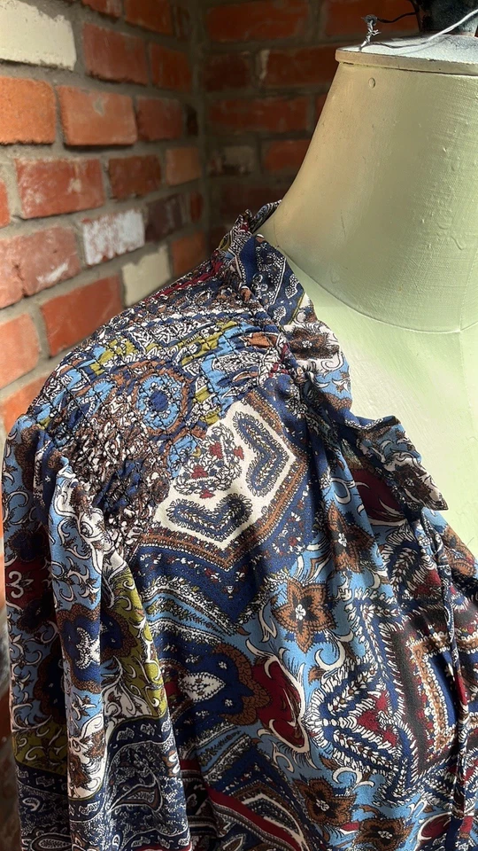 Nuevo con etiquetas Vestido Emma & Michele Manga Larga Paisley Talla Grande Foto 3 de 4