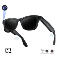 AI Smart Glasses Bluetooth Audio Eyewear | 144+ Language Translator | HD Camera