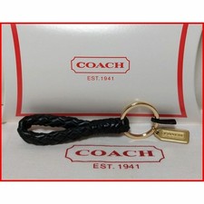 Brand new COACH keyring keychain leather mesh