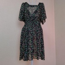 Anna Sui One Piece Dress Green Size 4 Casual Japan