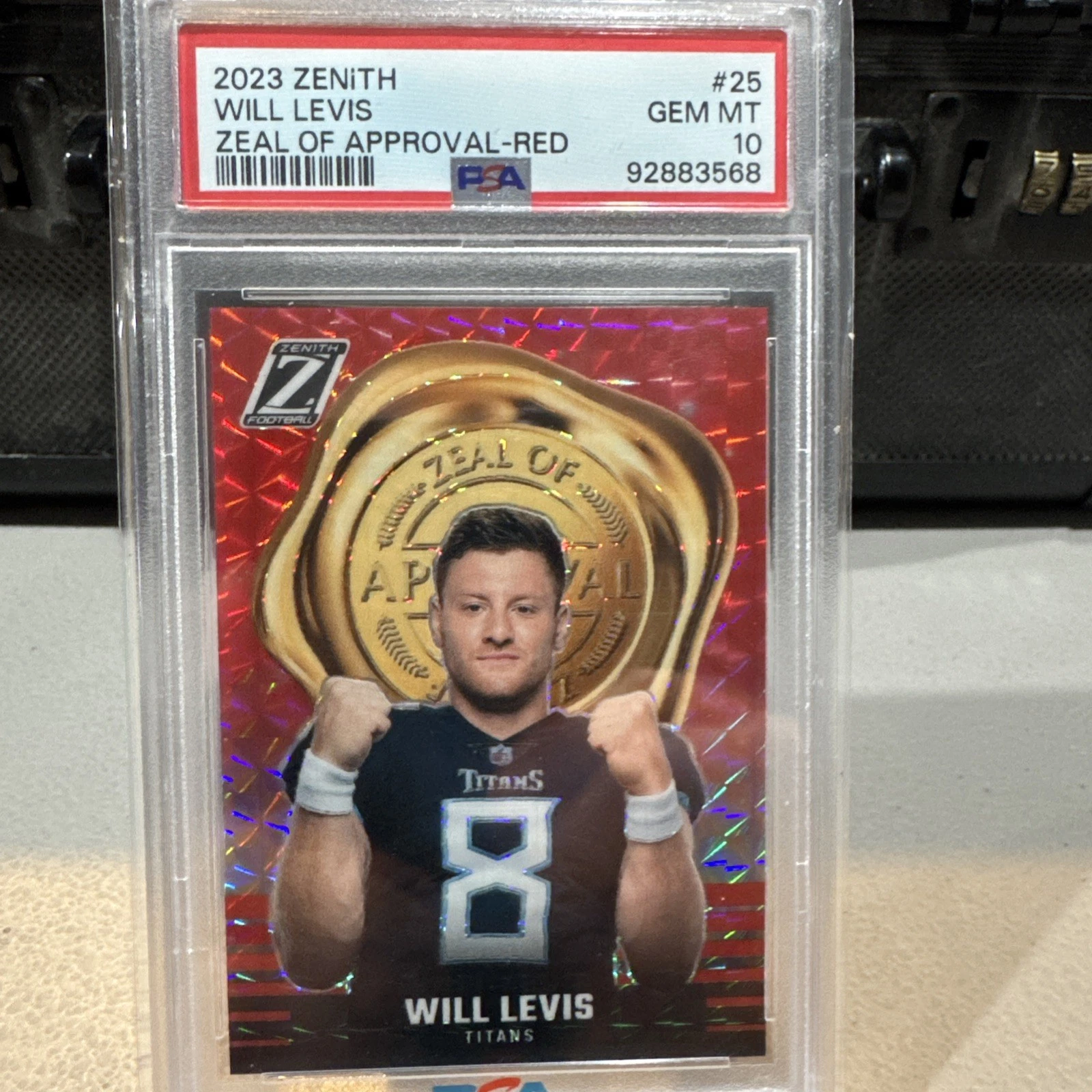 Will Levis Panini Zenith Zeal of Approval #25 Red