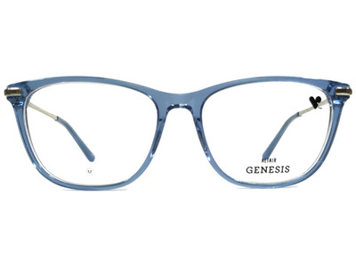 Genesis Eyeglasses Frames G5065 416 BLUE CRYSTAL Pale Gold Sparkly 54-16-140