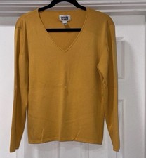 Chico's Silk Golden V-Neck Sweater Chico's Size 1