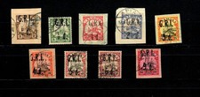 Samoa GRI MiNr. 1-9, teils auf Briefst&uuml;cken, gestempelt, gepr&uuml;ft