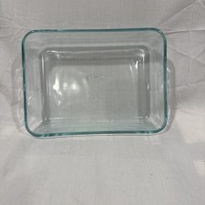 Vintage PYREX 3 Cup Aqua Glass Baking Pan 7210 7" x5" x 1.5" Made In USA