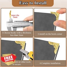 100pc Metal Book Corner Protectors 4 Colors Photo Album Edge Guard