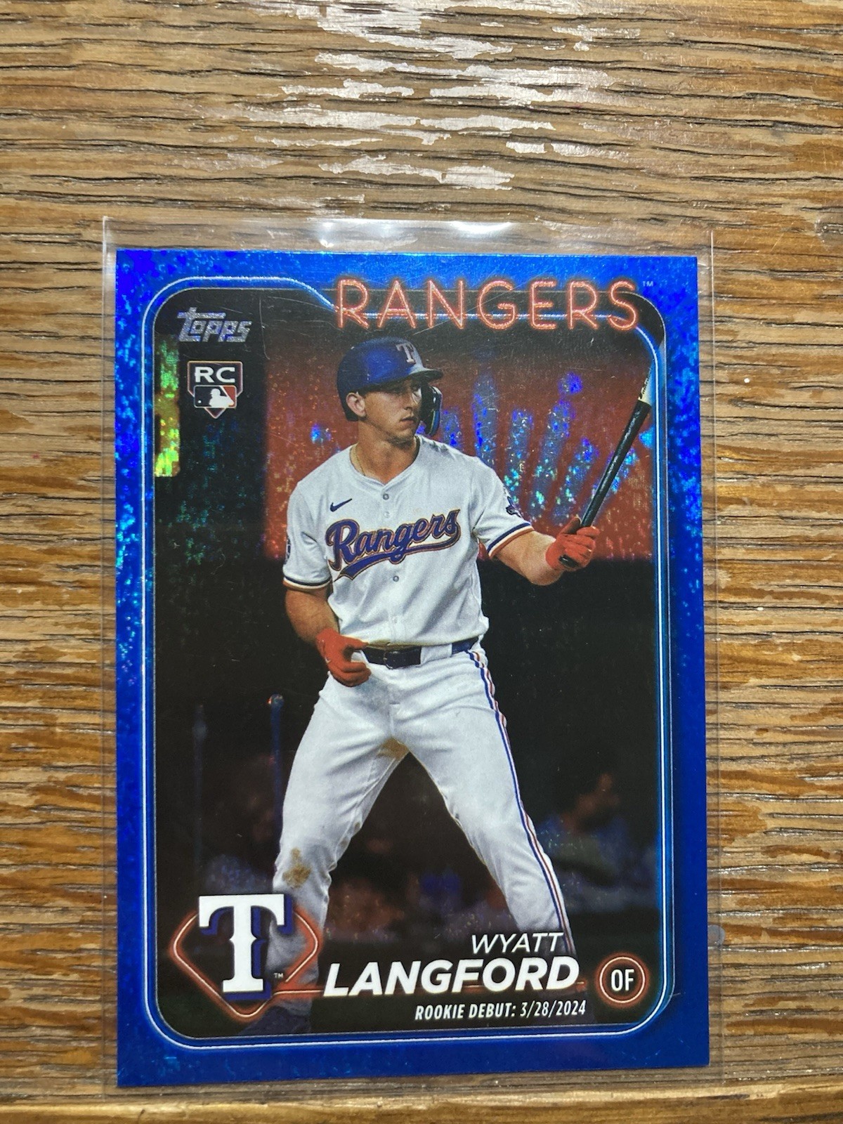 2024 Topps Update Series - Rookie Debut Wyatt Langford Blue Holo Foil /999 (RC)