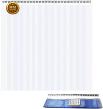 PVC 96"X84" Plastic Strip Door Curtain, 0.08" Thickness 14PCS Clear Vinyl Commer