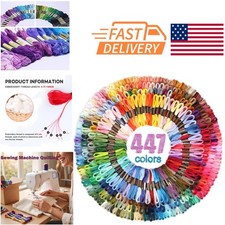Rainbow Embroidery Thread Floss Set 447 Colors for Cross Stitch Projects