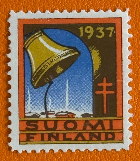 1937 Finland Christmas Seals Tuberculosis TB Cinderella Poster Stamp