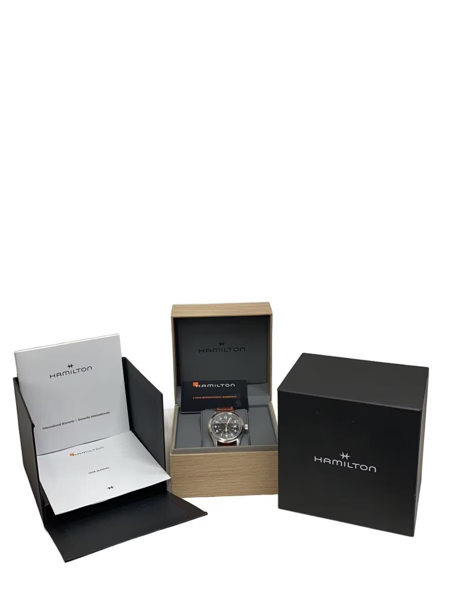 HAMILTON Automatic Watch Analog Leather BLK BLK H706050 image 6