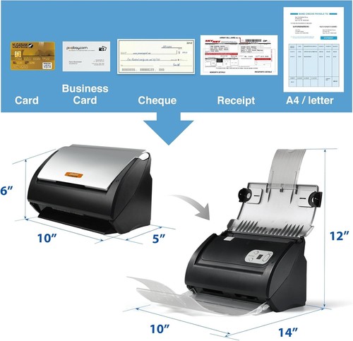 PS186 Compact Desktop Document Scanner with 50-Page ADF for Efficient Scanning - 第 10/11 張圖片