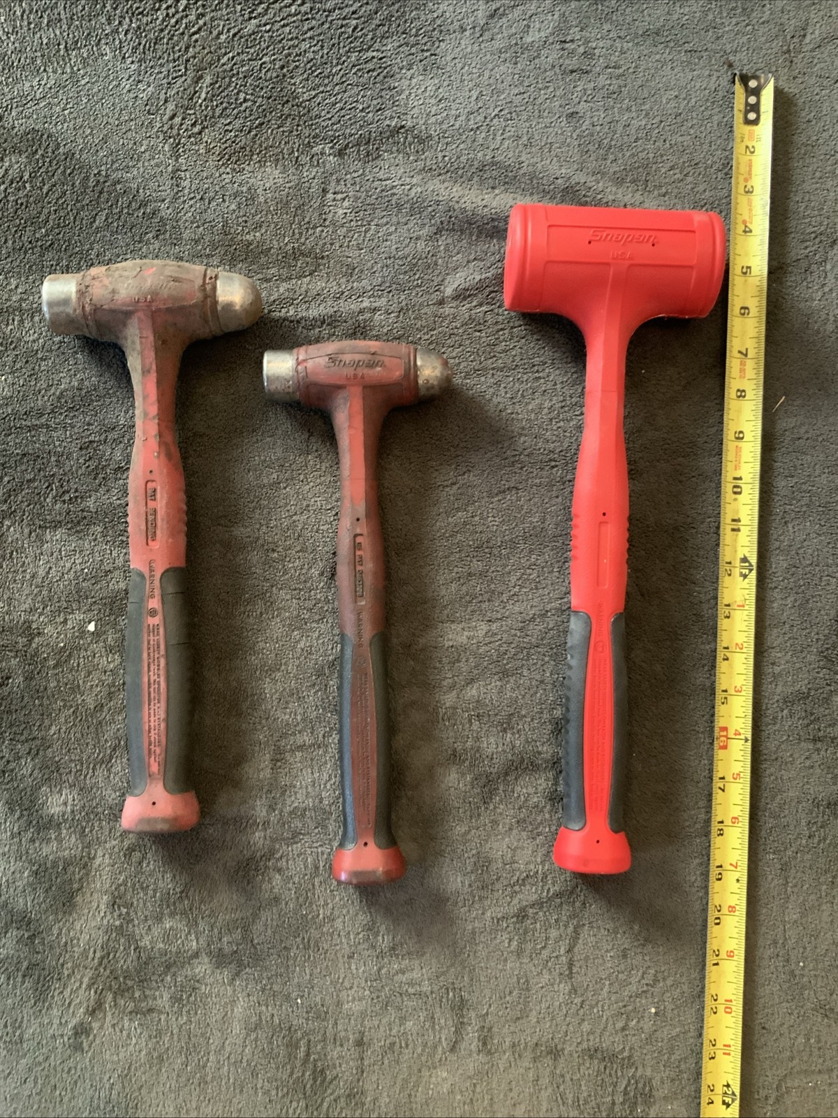 Snap On 3pc Hammer Set, Hbfe48, Hbbd24, Hbbd16….see,pics…