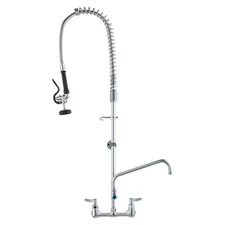 VEVOR Industrial Sink Faucet 44" Tall 8" Apart 12" Rotating Spout Wall Mounted B