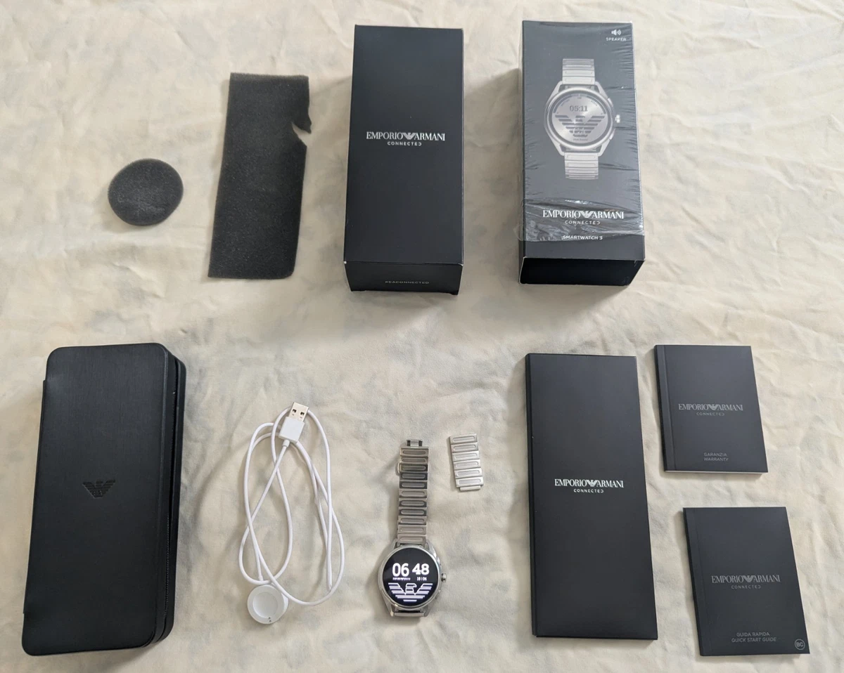 Emporio Armani Stainless Steel Band Smart Watches for Sale - eBay