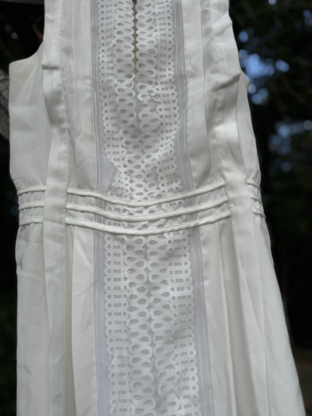 OFF WHITE Abito donna Sachin & Babi bianco sporco taglia 6 vestito corto senza maniche