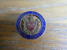 WW1 1915 Wisbech Borough Special Constable Enamelled Lapel Badge - Ward Layle