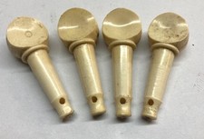 Matched set 4 vintage ukulele cream plastic friction tuners Luthier