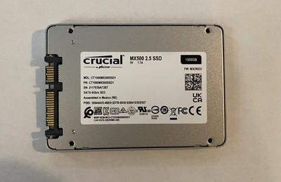 Crucial MX500 1TB 3D NAND SATA 2.5 Inch 6Gb/s Internal SSD