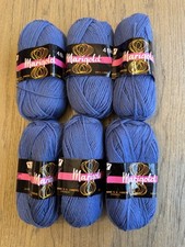 Filato 6 matassine, marca francese: calendula, 100% pura lana, bellissimo colore blu