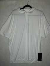 Lululemon Polo Shirt Mens XL White Snap-Front Performance Golf UPF 40 Quick-Dry