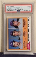 Mike Scioscia 1981 Topps RC Rookie Card 302 PSA 7 NM Nicely Centered . rookie card picture