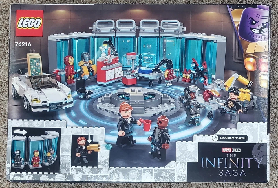 LEGO 76216 Marvel Infinity Saga Iron Man Armory Nuevo Precintado Retirado Foto 2 de 2