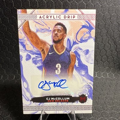 Topps 2024 CJ McCollum Acrylic Drip Auto /5 #ADA-CJM Pelicans