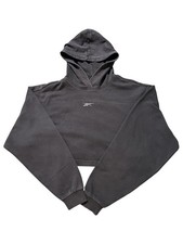 Women s Reebok Cropped Hoodie Size Medium With Embroidered Front Reebok Print