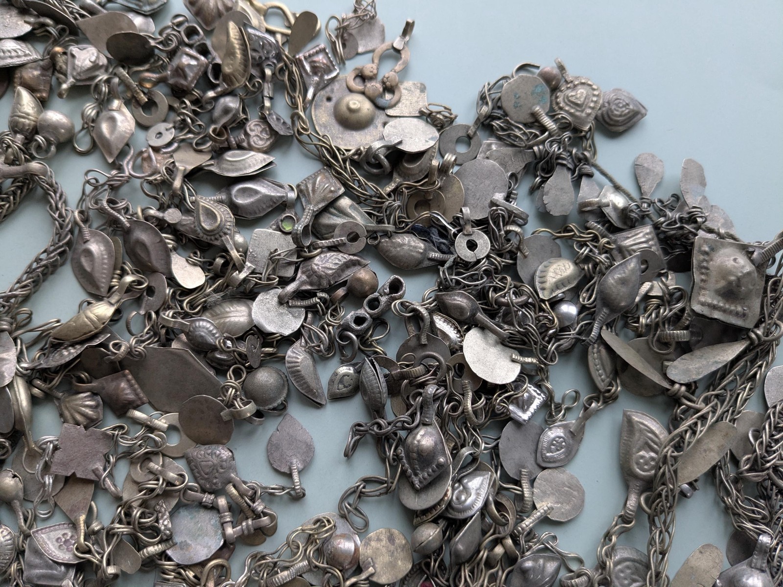 BULK Kuchi Tribal Findings Vintage Jewelry Pendants Bits 1 POUND (19560)