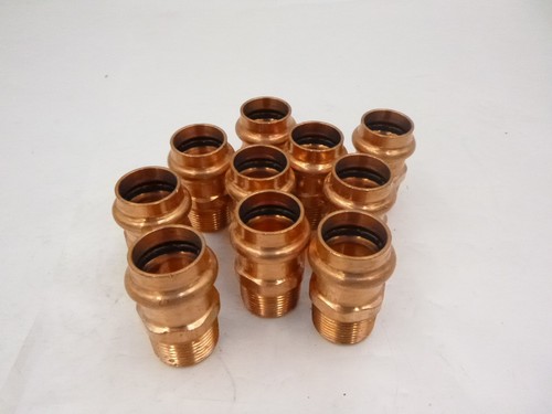 10 Pack JW 50016 Copper 3/4" x 3/4" Press x Male Adapter Fitting