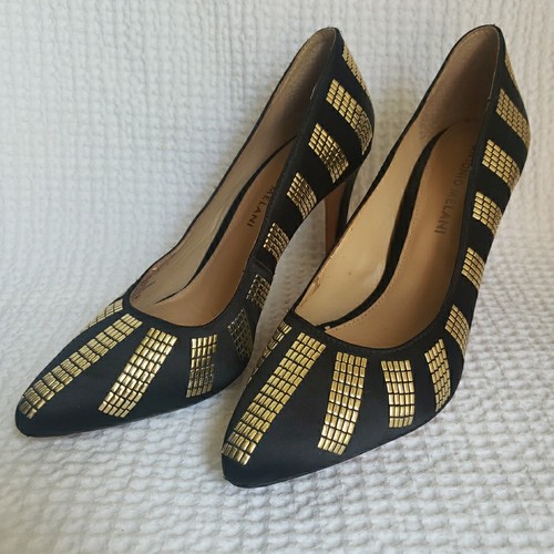 Antonio Melani Black Gold Studded Stilettos Heels Women’s Size 7M