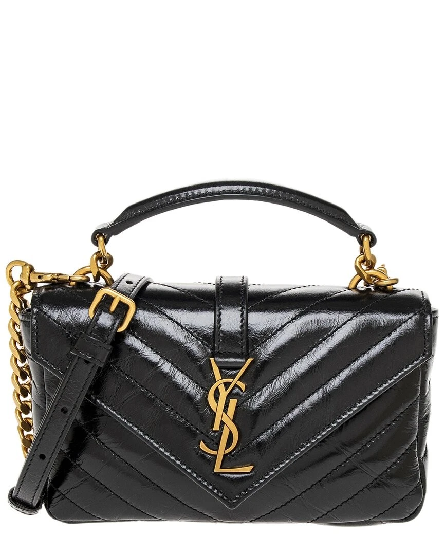 Saint Laurent College Mini Leather Shoulder Bag Women's Review