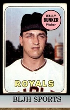 1969 Topps #137 Wally Bunker Kansas City Royals (see pics)