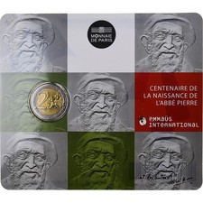 [#1278759] France, 2 Euro, Birth of Abbé Pierre, Coin card, 2012, MDP, Bi-Metal,