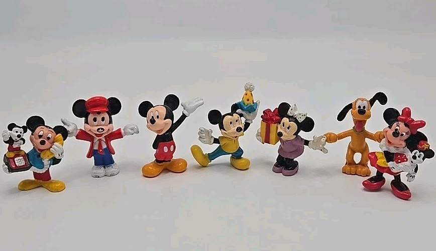 Disney Mickey Mouse & Friends Vintage Figures PVC Set Of 7 Cake Toppers 1