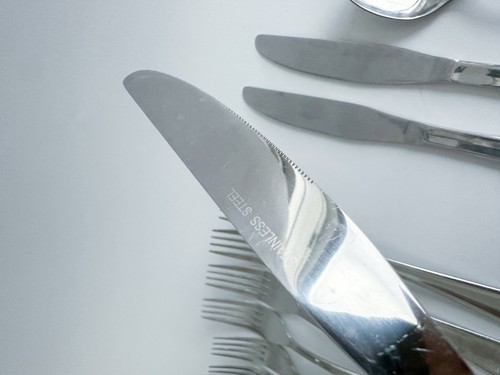 Set di posate moderne in acciaio inox 11 pezzi - Foto 3 di 4