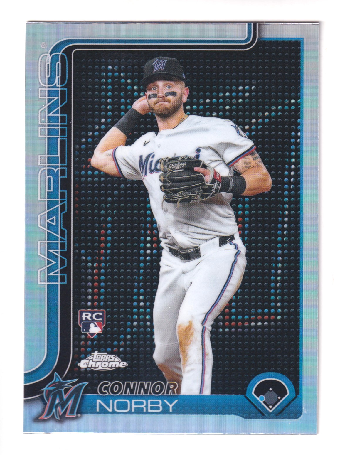2025 Topps Chrome LIGHTBOARD #199 CONNOR NORBY RC Rookie Miami Marlins SSP