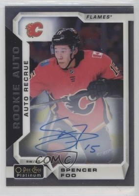2018-19 O-Pee-Chee Platinum Rookie Spencer Foo #R-SF Auto RC 2d8